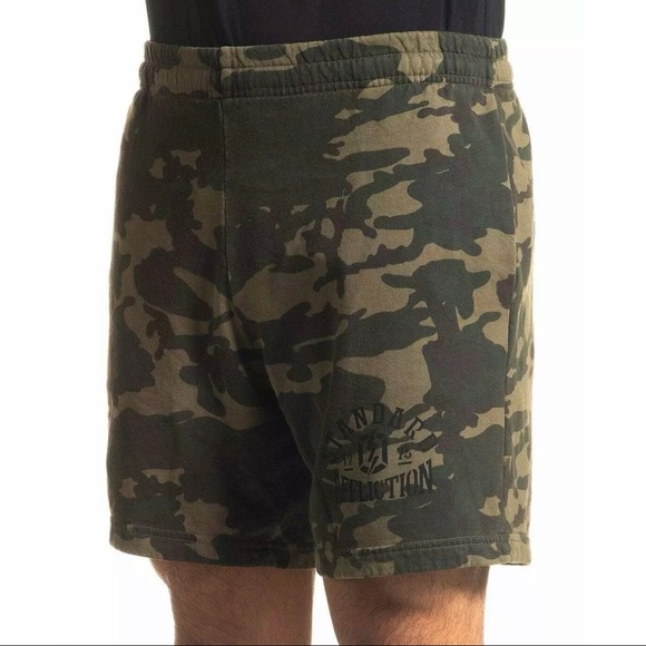 Affliction Men's Sweat short STANDARD Athletic shorts Camo Biker - Picture 1 of 5